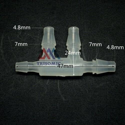 4mm*4.8mm Cross tpye equant Connector Equal Tube Joiner Material PP Plastic Fitting Fish Tank Airline Aquarium