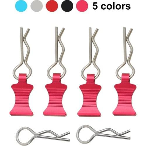 4Pcs Stainless Steel R Type Car Shell Fixed Body Clip with Tab for 1/8 1/10 1/12 RC Crawler Axial TRX4 TRX6 SCX10 AX103007 D90