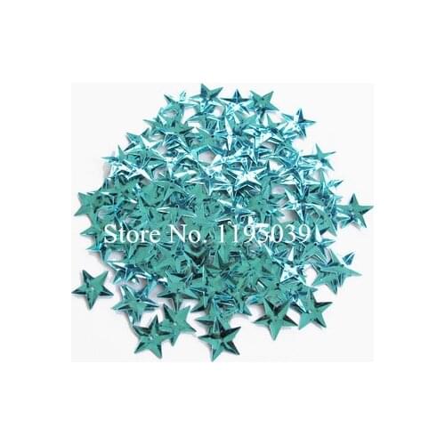 50g/lot 15mm Star Sequins Cup Loose Paillettes Wedding Crafts Kids DIY Accessories With 1 Middle Hole Light Blue