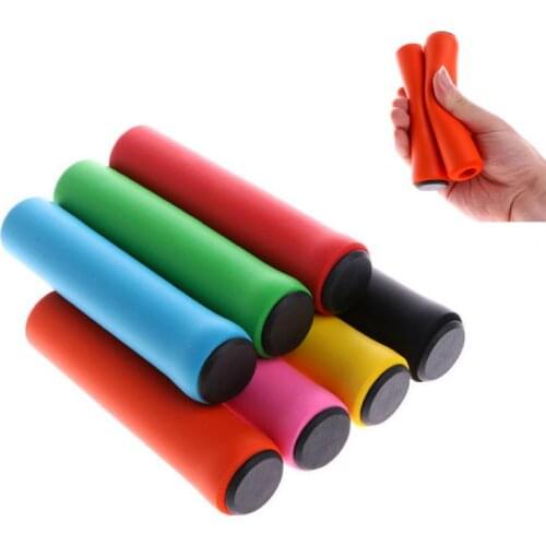 50%HOT 1 Pair Ultra-Light Non-Slip Soft Silicone Handlebar Grip Mountain Bike Bicycle Sponge Covers