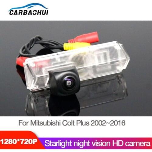 Car Starlight Night Vision Rear View Reverse Backup Camera For Mitsubishi Colt Plus 2002~2016 Waterproof high quality CCD HD