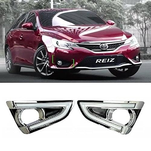 Car Daytime Running Lights LED DRL Daylight Fog Lamps Kit for Toyota Reiz / MARK-X 2013 2014