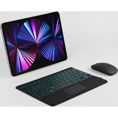 Bluetooth Keyboard For iPad Pro 12.9 2021 2020 2018 Tablet Lightweight Wireless Keyboard With TouchPad Backlight 7 Colors