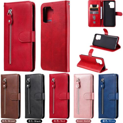 Reno5 Lite Retro Zipper Wallet Case For Oppo Reno 5 Lite Luxury Leather Flip Case Reno5 Light Stand Cover Oppo Reno 5 Lite Etui