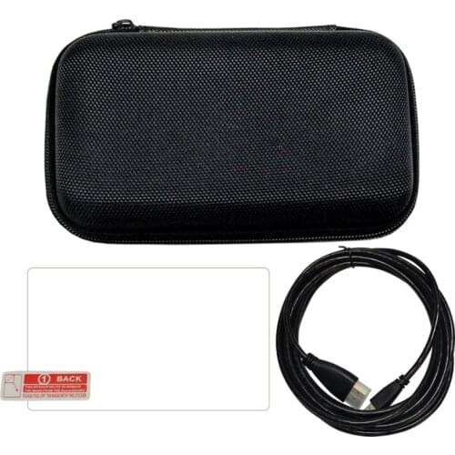J60A Carrying Suitcase, Portable Bag Tempered Glass Film & Cable for Retroid Pocket 2 Accessories Kit
