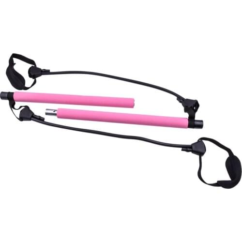 Fitness Pilates Bar Resistance Bands Yoga Stick Adjustable Workout Home Gym Exercise Elastic Bands Women Training Equipment