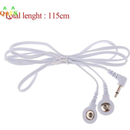 Electrode Wire Plug 3.5mm 2 Buttons Electrode Lead Wires Connecting Cables For Digital TENS Therapy Massager