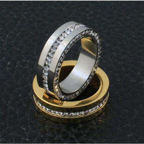 Stainless Steel Ring Jewelry Gold Color Wholesale For Women Fashion Gift Newest Bijoux Femmes Joyas Mujer Store RBJKDOBA
