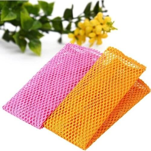 2PC Kitchen Towels Dish Washing Cloth Mesh Towel Wipes Absorbable Soft Window Car Rags Bathroom Microfiber Cleaning Cloth