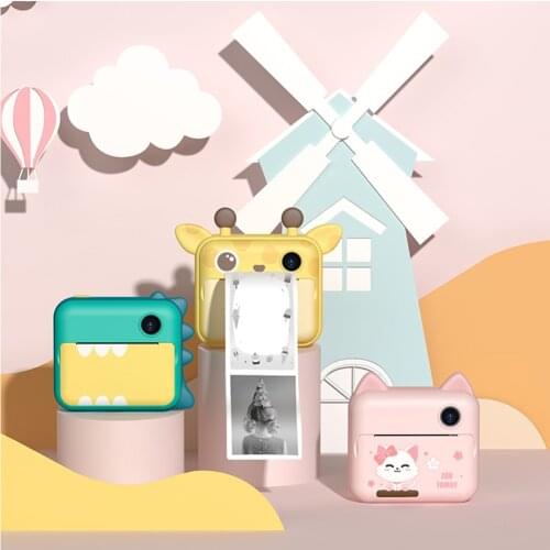Cute Children Camera Instant Mini Camera Digital Video Camera For Kids Photo Print Camera Toys For Girls Boys Birthday Gifts