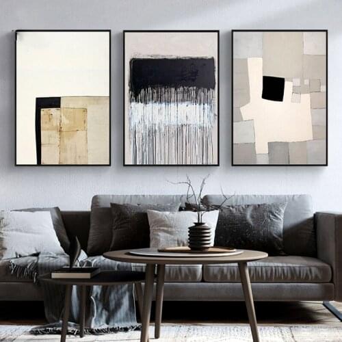 Minimalist Wall Art Canvas Painting Modern Abstract color block Art Poster Print Wall Picture for Living Room Nordic Decor