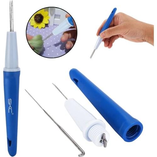 Wool Felt Poking Multi-needle Tool DIY Three Needles Sewing Tool Set Handle Poke Embroidery Pen Sewing Needle Set