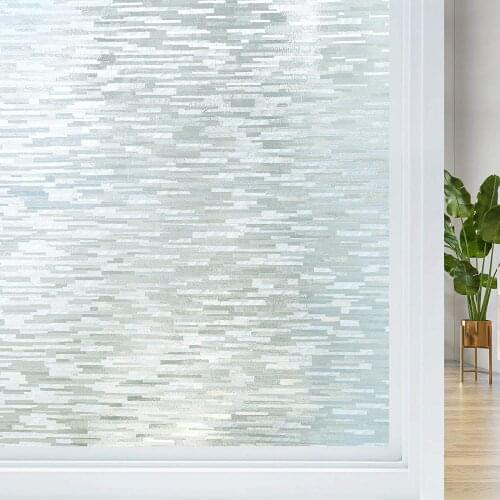 Wood Grain Glass Sticker Static Cling Privacy Protection Heat Control Removable Recyclable For Home Office Store Decoration
