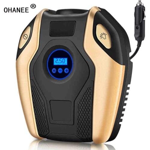 OHANEE Digital Tire Inflator DC 12V Car Portable Air Compressor Pump 150 PSI Car Air Compressor for Car Bicycles Motorcycles