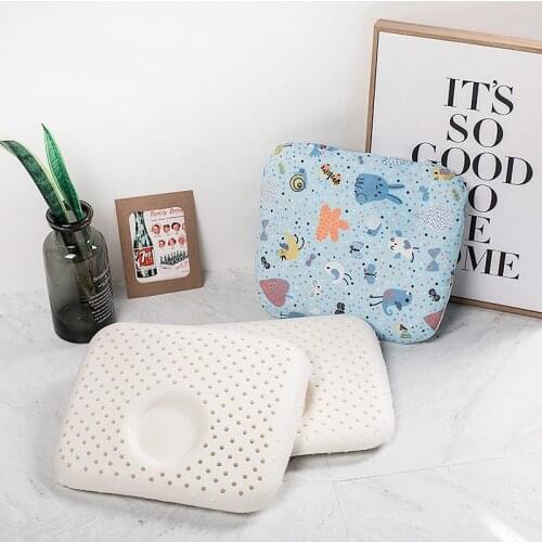 0-3 Years Baby Shaping Pillow Newborn Nursing Latex Pillow Infantil Prevent Flat Head Memory Foam Cushion Sleeping Support