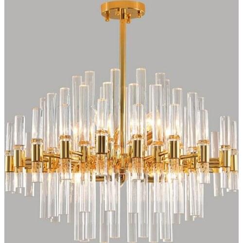 Postmodern Living Room Chandelier Simple Creative Bedroom Nordic Designer New Luxury Light Dining Room Crystal Glass Lighting