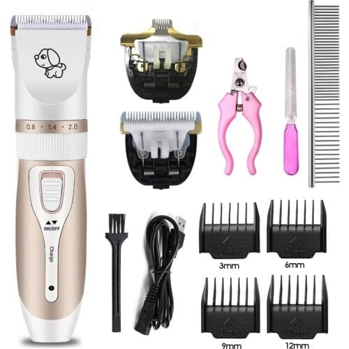 C6 Professional Pet Dog Hair Trimmer Animals Grooming Clipper Cutter Machine Shaver Electric Scissor Mower Clipper 18650 Battery