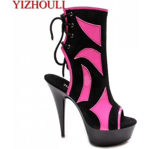 The sexy color of the 15cm high heels, stage show models with low - size womens Dance Shoes
