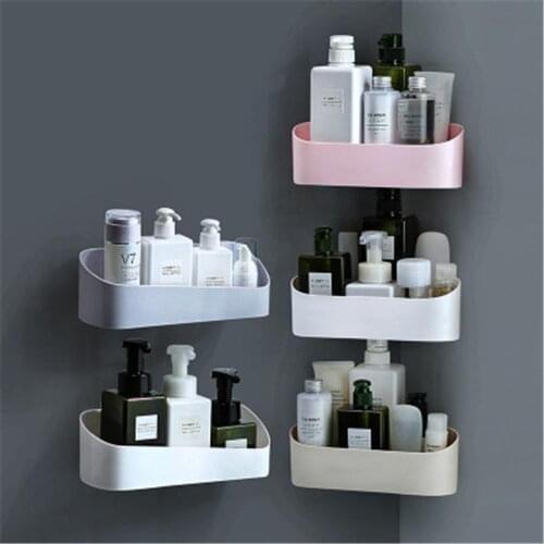 Bathroom Shelf Shower Bath Baske Rack Organiser Wall Basket Suction Cup Kitchen Storage Organizer Wall Mounted Type Tool
