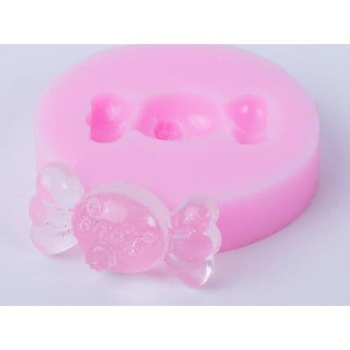 YF056 Candy Silicone Mold Cupcake Topper Sugarcraft Candy Fondant Resin Jewelry Cabochon Pendant Molds