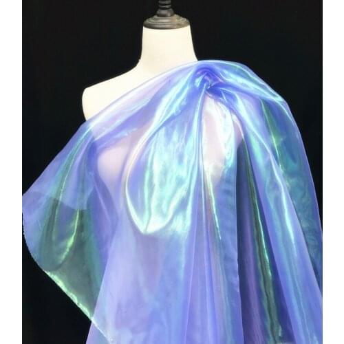 Colorful laser lace fabric sewing craft material curtain table cloth accessory 150cm width DIY dress