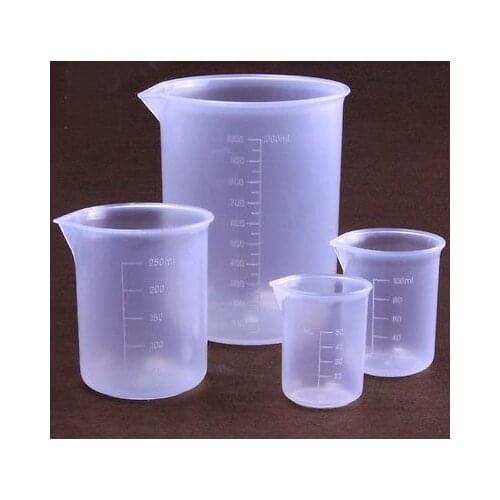 10pcs 25ml Plastic Polypropylene PP Measuring Beaker Laboratory Kitchen With Spout