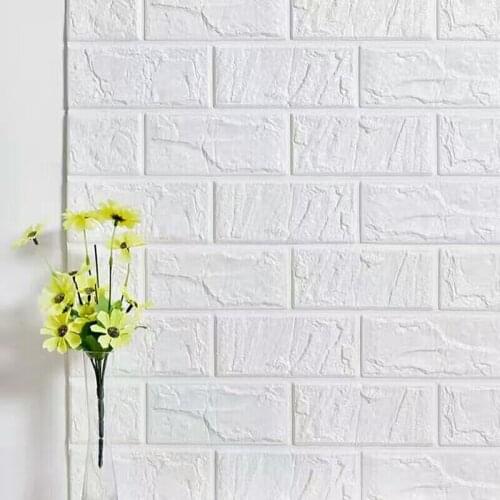 12 Pcs 3D Wall Stickers Waterproof Self-Adhesive Wallpaper Decor Home Sticker Imitation Brick Wallpaper For Living Room