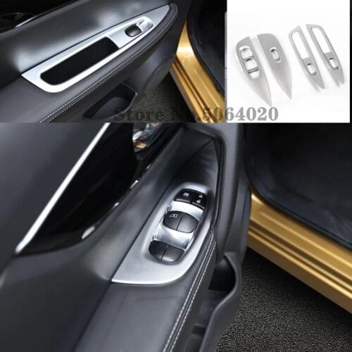ABS Matte FOR Nissan Qashqai J11 Rogue Sport Accessories 2015 2016 2017 2018 Interior Door Armrest Window Switch Cover Trim 4pcs