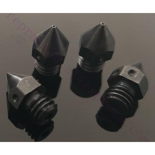 4x Sharp MK8 Hardened Tool Steel Nozzles 0.4mm M6 for 1.75mm MK Creality CR-10 CR10 Ender3 pro, ANET A8 3D Printer