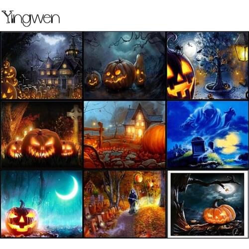 5d Diy Diamond Painting Halloween Series Full Diamond Embroidery Picture Mosaic Rhinestone Art Painting Home Decoration Crafts