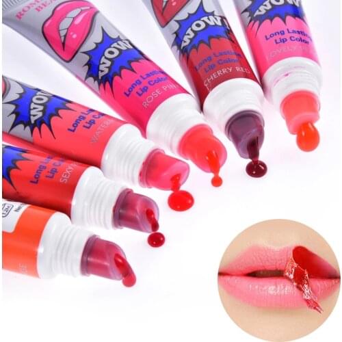 6 Colors Peel Off Liquid Lipstick Waterproof Long Lasting Lip Moisturizer Gloss Mask Makeup Tear Pull Lip Lint Cosmetics