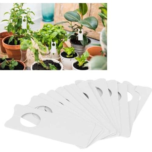 600Pcs Plant Label Waterproof White PVC Flower Seeds Hanging Marker Tag Nursery Garden Courtyard Marking Sign Plant Accessories