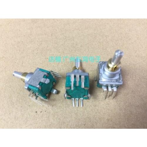 ALPS Alpine encoder + reset belt switch, double shaft 30 positioned, 15 pulse shaft length 17mm round shaft