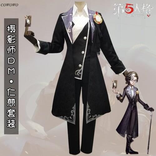 Anime! Identity V Joseph DM Cameraman Kindness Suit Handsome Uniform Cosplay Costume Halloween Carnival Outfit Unisex 2021 NEW
