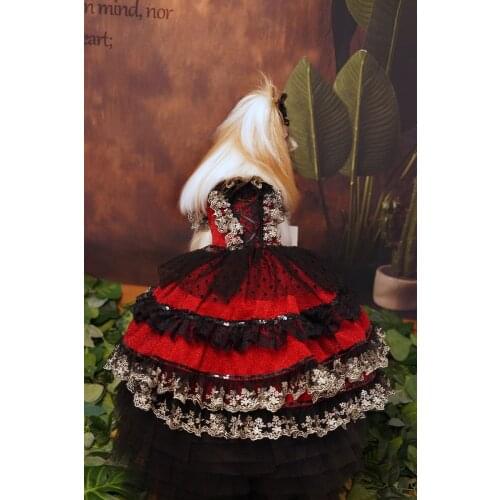 Free Shipping Handmade Dog Clothes Luxury Dog Dress Close-Bodied Gown Classic English Nightgown Chapel Train Pets Photography