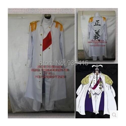 One Piece Admiral Akainu Sakazuki Cosplay Marine white Coat and Costume Akainu Cosplay for men/adults for party 11