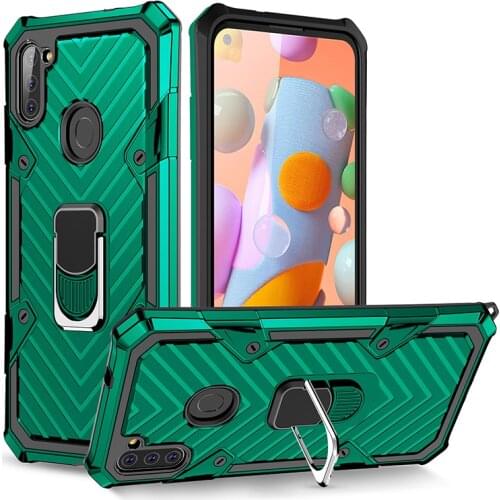 For Samsung A11 Armor Shockproof Case for Samsung Galaxy A11 Luxury Car Holder Ring Case Cover A11 A 11