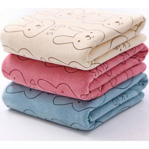 Infant Newborn Baby Towel 20x50 Microfiber Rabbit Baby Kids Beach Bath Towel Bathing Swimming Absorbent Drying