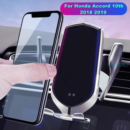 For Honda Accord 10th 2018 2019 mobile phone bracket smart wireless charging mobile phone holder automatic contraction