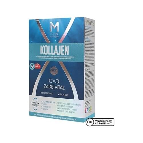 Zade Vital Marine Collagen + Hyaluronic Acid 40 Herbal Hard Capsule Anti aging wrinkle remover crows feet rejuvenation vigorous