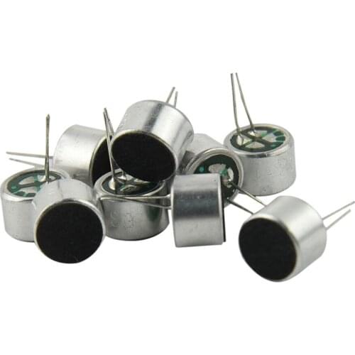 HOT-Fasdga 10 PCS 9.7mm x 7mm 2 Pin MIC Capsule Electret Condenser Miniphone