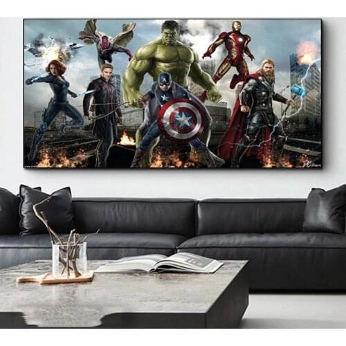 Marvel Hulk Iron Man Spiderman Superhero Comic 5D Diamond Painting Kits Embroidery Full Mosaic DIY Craft for Kid Gift Home Decor