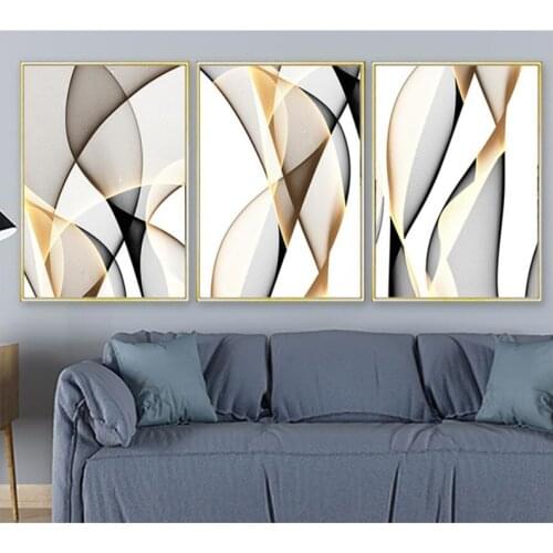 3 Pieces Diy Diamond Painting Brown Line 5D Diamond Embroidery Abstract Art Cross Stitch Kits Home Decor Wall StickersZP-3059