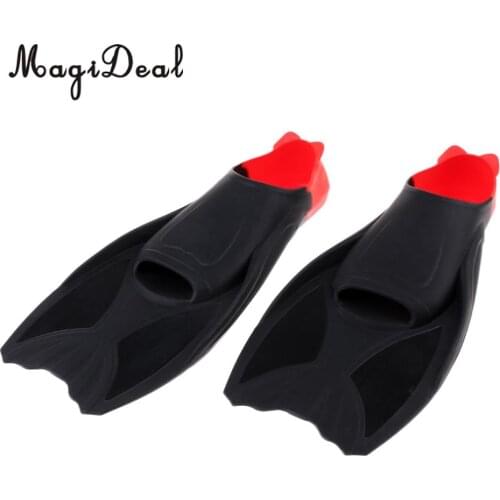 MagiDeal Short Blade Silicone Full Foot Flippers/Fins for Kids Adult Youth Scuba Diving Snorkeling Swimming Resistance Training