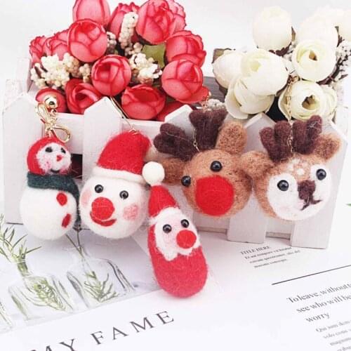 Fashion Exaggerated Cute Snowball Elk Christmas Snowman Pendant Earrings Trendy