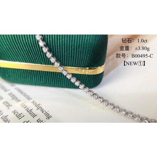 New Fashion 18K(AU750) Real Gold Diamond Bracelet Jewelry for Women&Gift%Wedding