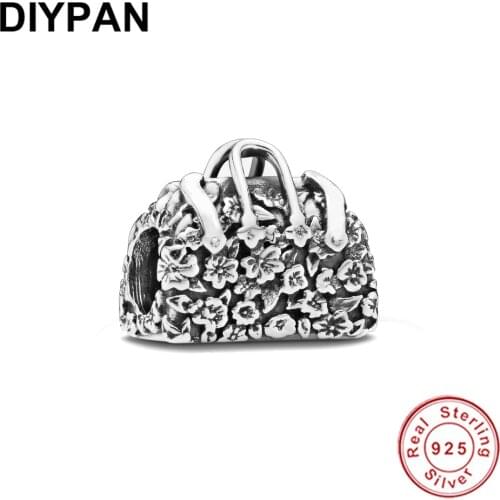 Fit Pandora Original Bracelet Charm 925 Sterling Silver Mary Poppins Bag Charm Pendant Bangle Jewelry Berloque