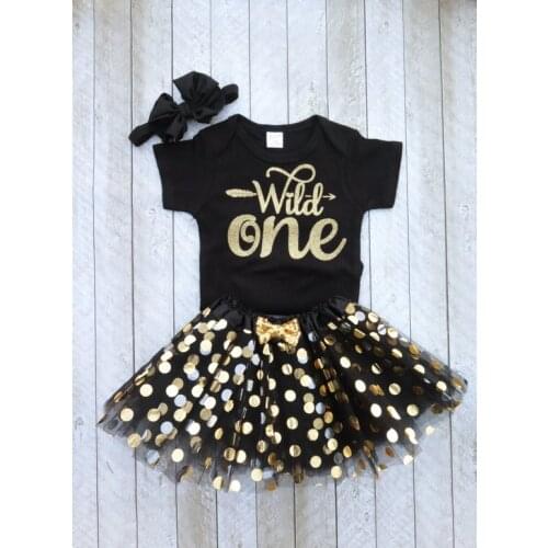 Personalized glitter Wild one first birthday bodysuit onepiece ake smash vest top Tutu toodles Outfit Set party favors