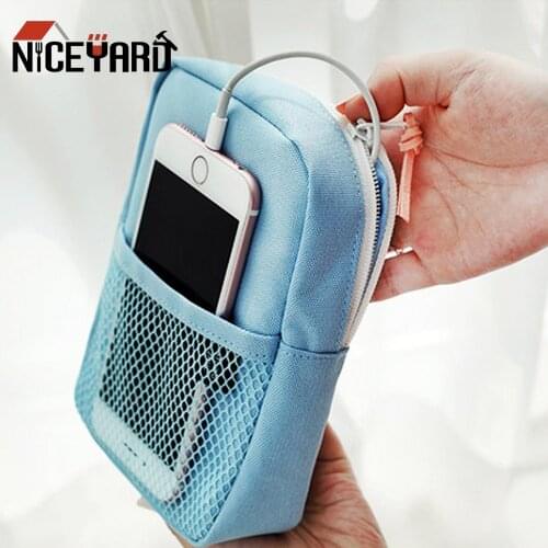 NICEYARD Portable Power Bank Pouch Charger Wires Storage Bag Digital USB Cable Gadget Organizer Travel Cable Bag
