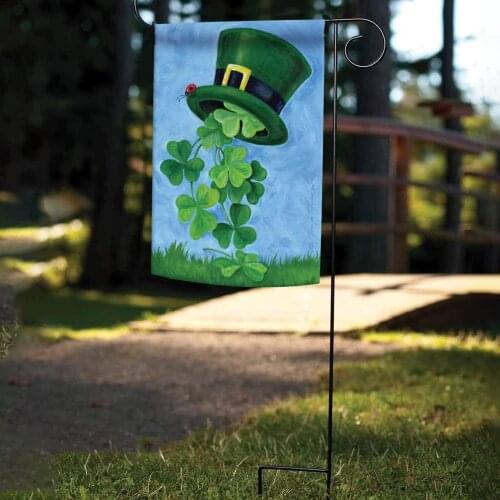 2021 NEW Outdoor Home Patio Garden Banner St. Patricks Day Clover Garden Flag Gardening Decoration Banner